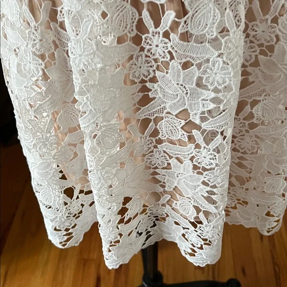 Alya White Lace Mini Dress NWOT - Picture 4 of 7